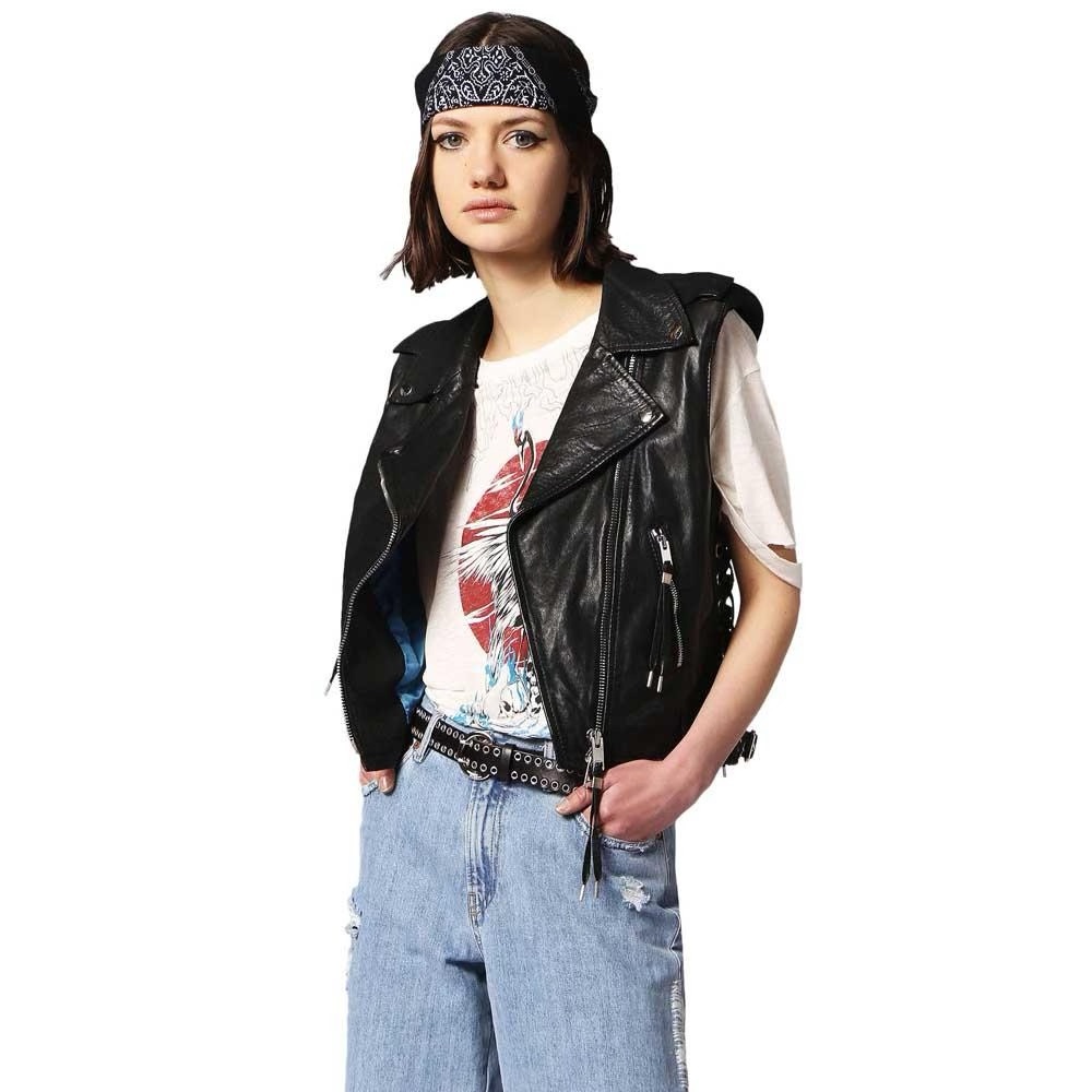 DIESEL L RATA Slim Fit Sleeveless Biker Vest